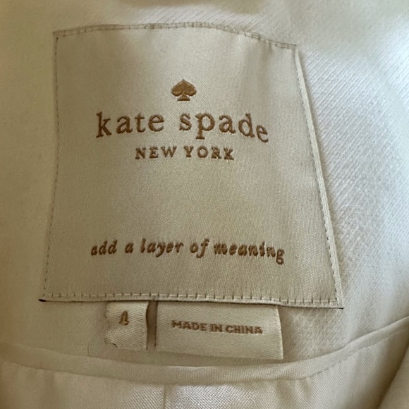 Kate Spade New York Monaco Shipley White and Gray Trench Coat - Picture 4 of 9